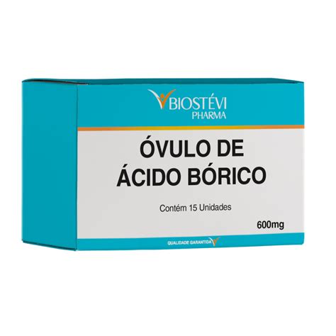 ácido borico ovulo 600mg